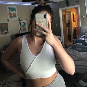 White tie cropped top